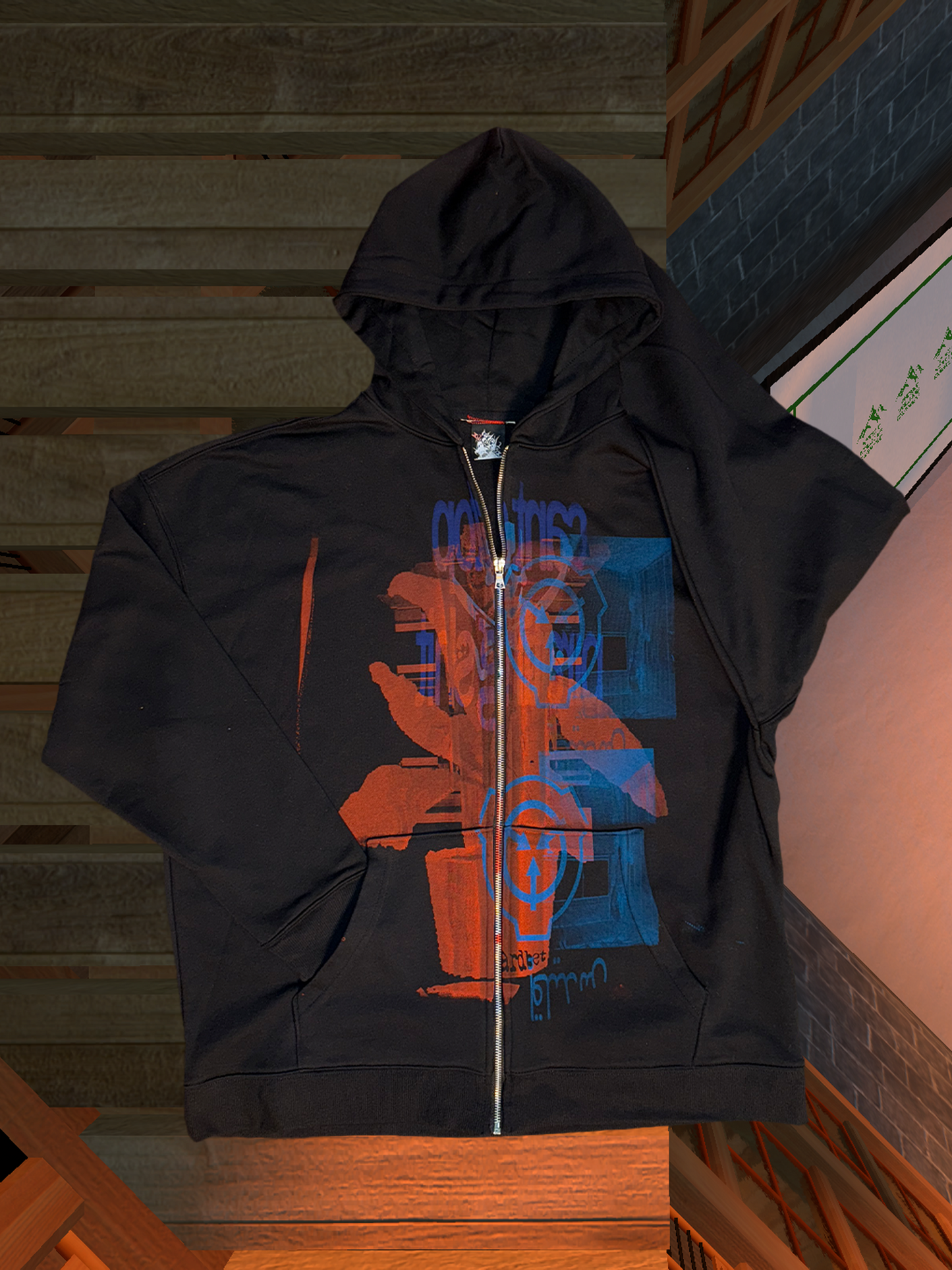 "Exclamation" zip-up jacket