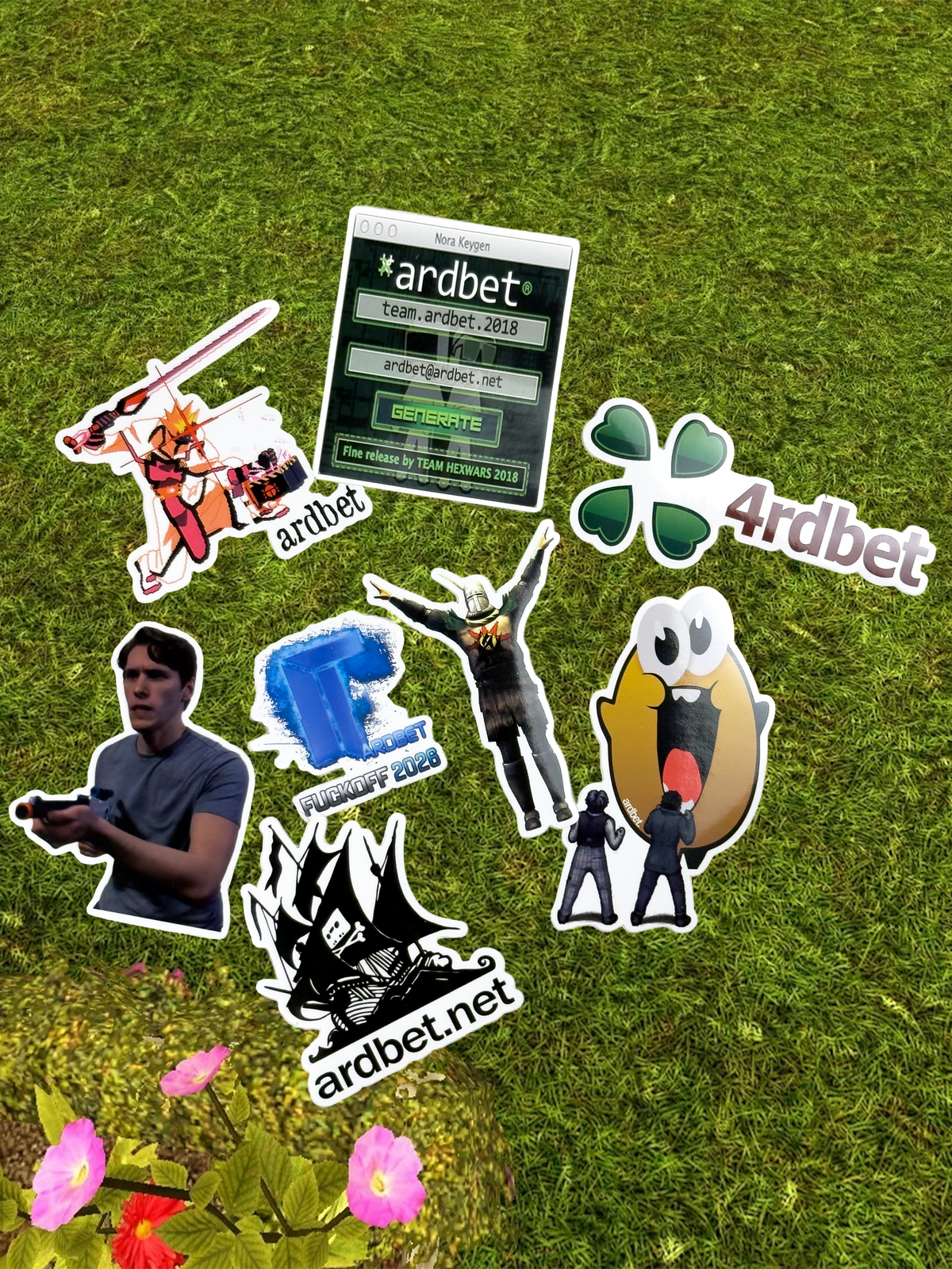 Ten stickers